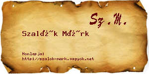 Szalók Márk névjegykártya